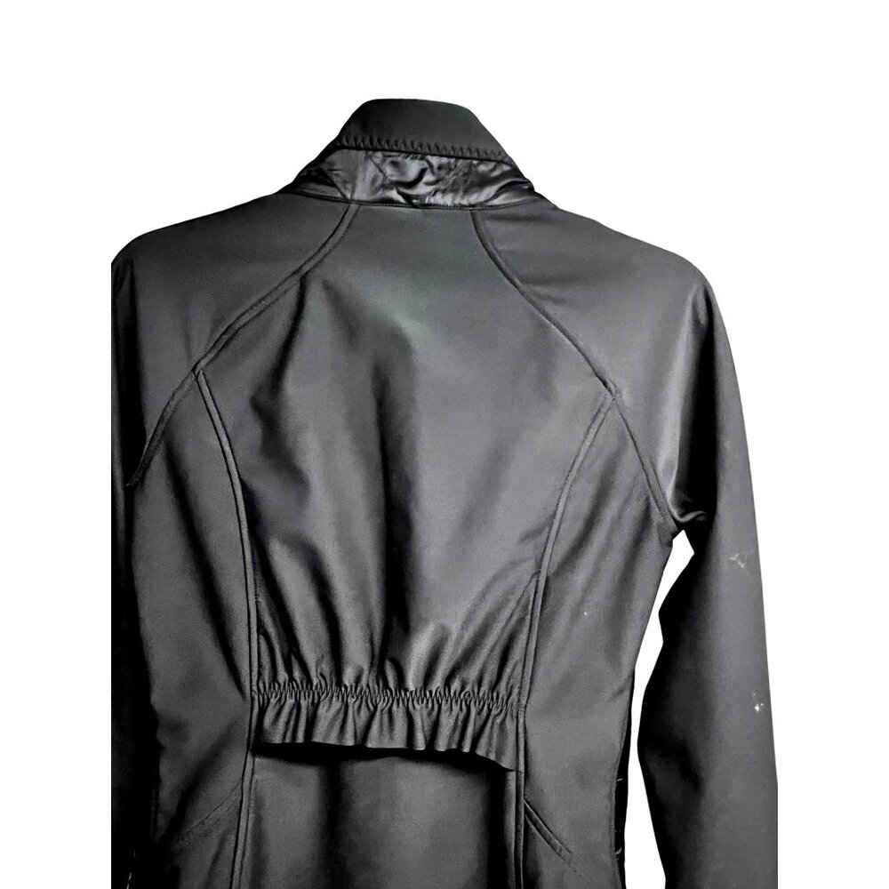 Lululemon Wind Runner Softshell Zip Up Black Athletic Jacket Pockets Sz 6 Logo - Picture 7 of 12